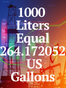 1000 Liters to gallons