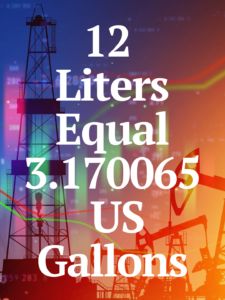 12 Liters to gallons