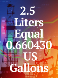 2.5 Liters to gallons