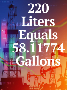 220 Liters to Gallons