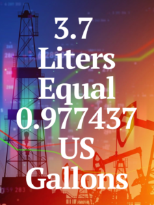 3.75 Liters to gallons
