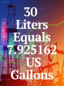 30 liters to gallons