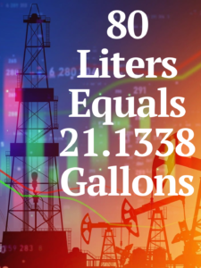 80 Liters to gallons